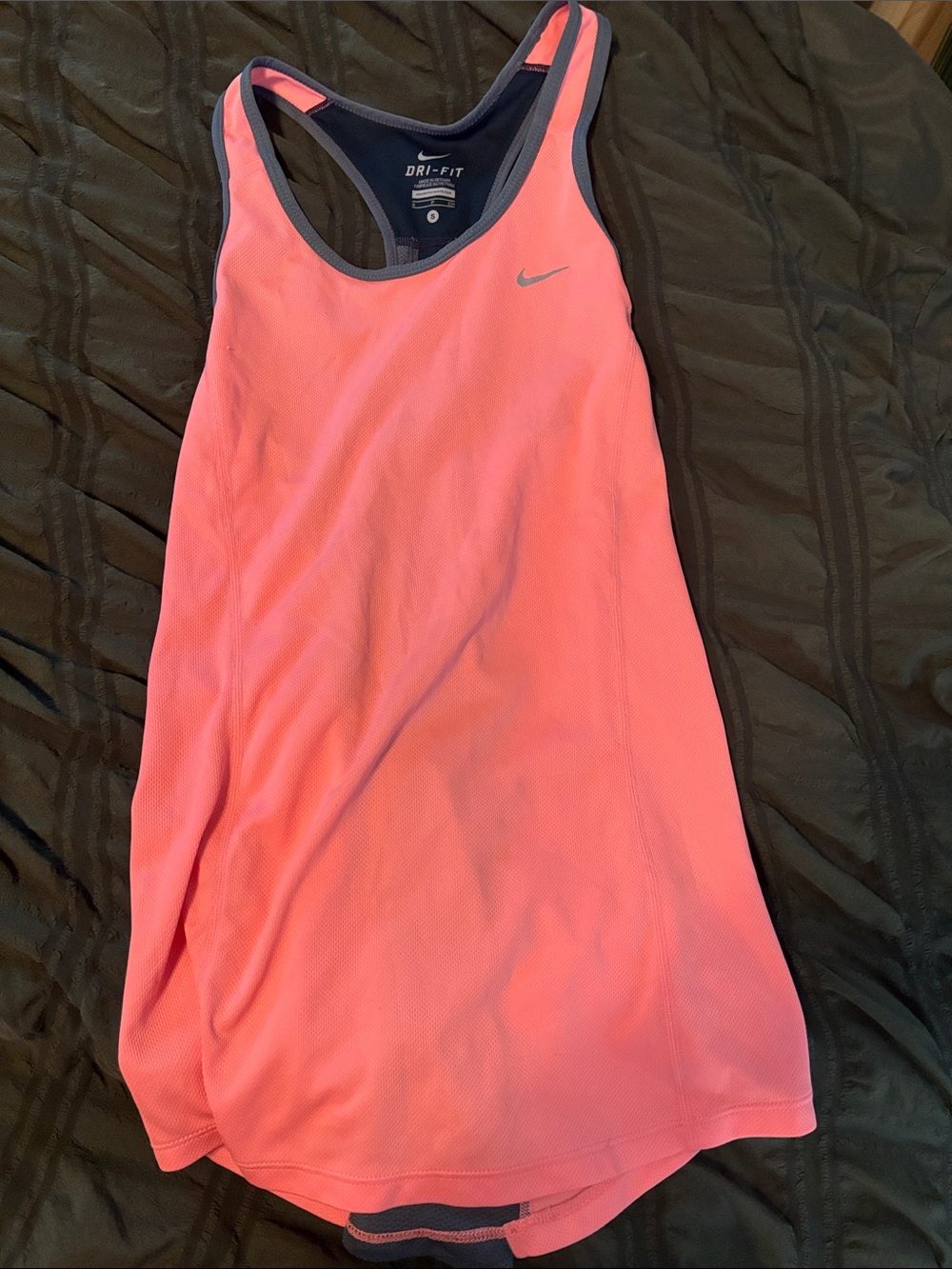 Nike Pink Racerback Dri-FIT Tank Top with Dark Trim